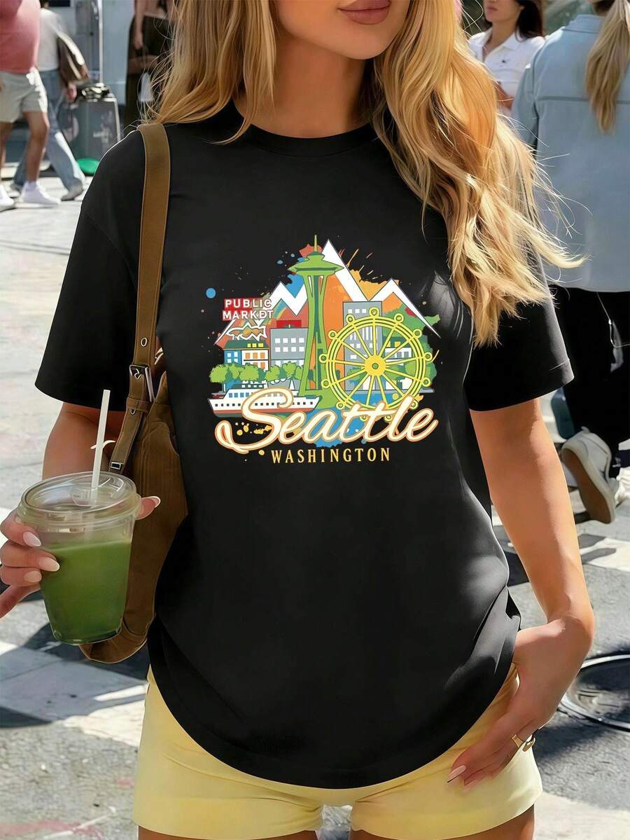 Women T-Shirts - Black - View 1