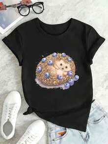 Women T-Shirts - Black - View 2