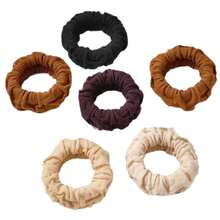Set de 5 piezas/10 piezas de Coleteros Gruesos para Mujer, Scrunchies Elásticos para Coleta y Moño, Nuevo Diseño - Multicolor - Ver 3