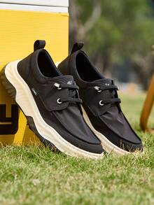 CAMEL CROWN Men's Casual Canvas Shoes For Outdoor, Suitable For Commuting And Leisure In Summer - Black - View 4