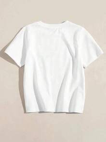 1 Women's White T-Shirt With American Flag Print, Round Neck, Casual Cotton T-Shirt, Medium Elasticity Knit Fabric, Regular Fit For Ladies, Ideal For Spring/Summer/Autumn, Independence Day, Sizes S-XXXL, Breathable And Comfortable. - 白色 - 查看 3