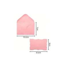 10 Envelopes + 10 Cards, Includes Pink Blank Greeting Cards & Small Self-Adhesive Envelopes, Suitable For Graduation Ceremony, Invitations, Baby Shower, Wedding And Reply Cards - Pink - 10pcs - View 3