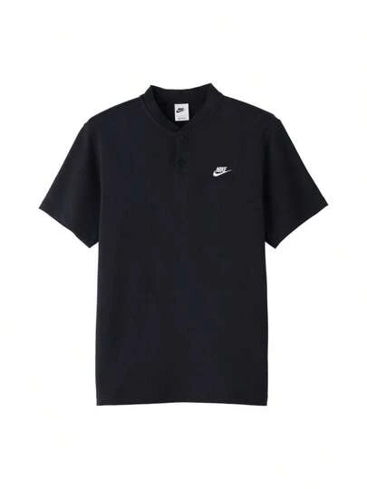 Nike 男士 POLO 衫 AS M NK CLUB SS HENLEY，简约舒适日常户外运动休闲短袖 POLO 衫 HQ5975-010