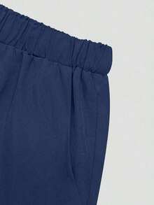 Conjunto de uniforme azul marino para mujer, hecho de tela de alta calidad y transpirable, adecuado para deportes, enfermería y trabajo, con bolsillos, perneras acampanadas, conjunto de uniforme de moda, adecuado para clínicas dentales, conjunto de unifor - Azul marino - Ver 9