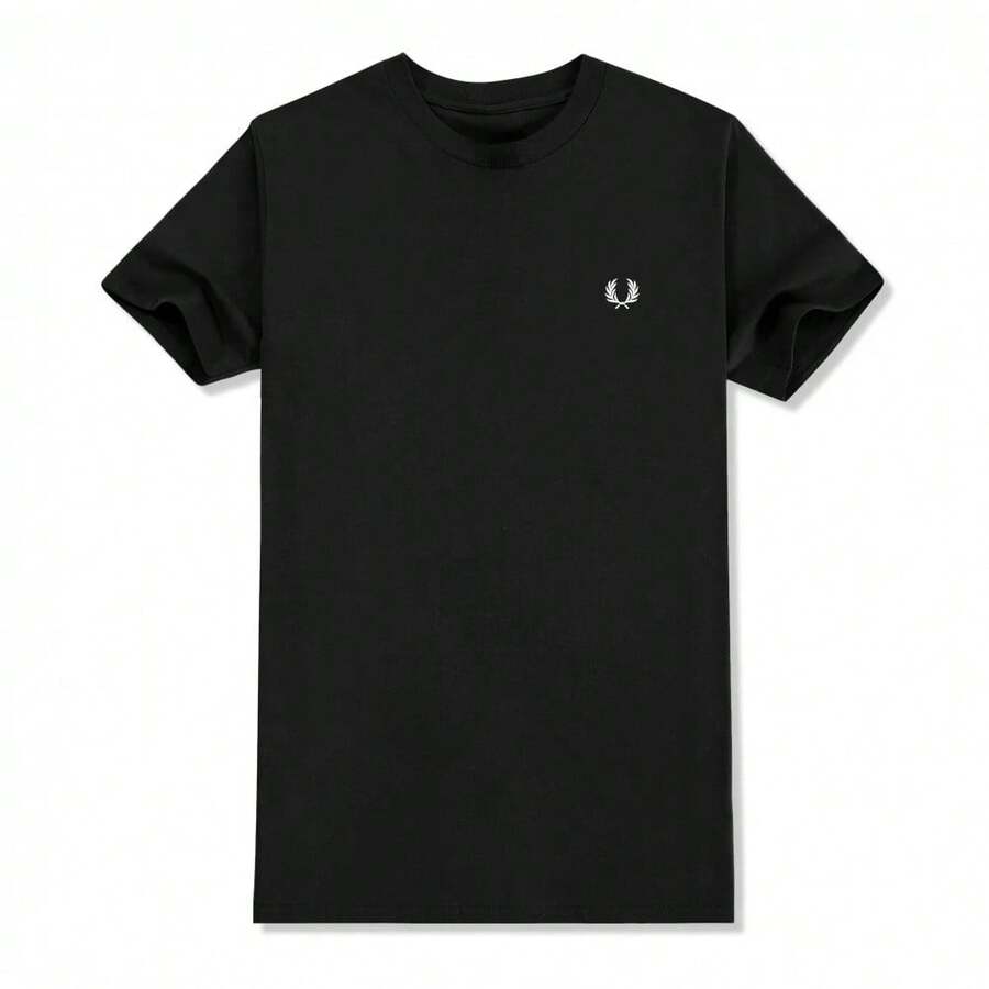 Camiseta de manga corta transpirable de la marca Trendy 2025 para mujer y hombre, camiseta de verano informal, deportiva, estampada, de moda urbana. - Negro - Ver 1