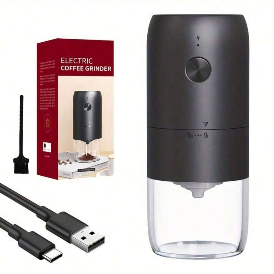 SOKANY Portable Electric Coffee Grinder, Automatic Italian Style, Type-C With 1800mAh Battery, 25g Hopper, 15-20 Cups Per Charge. One-Touch Grinding, Copper Motor, Detachable, Easy Clean. Compact For Precise Grind Control.