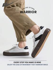Warrior 男士运动鞋，春夏款，舒适百搭，休闲时尚，四季皆宜，耐磨耐穿，适合全天穿着的训练鞋和跑步鞋。 - 白/灰/黑 - 查看 3