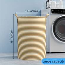 Large Capacity Foldable Laundry Basket - Sturdy Handle Design, Extra Large Portable Storage Bin, Durable Modern Clothes, Toys, Bathroom & Bedroom Organizer - Multipurpose Home Storage Fits 90 Items - View 2