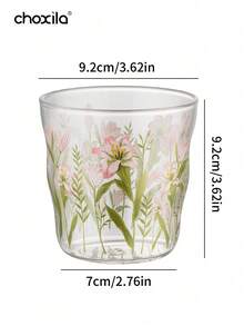 choxila 1个沙特阿拉伯风格咖啡/茶杯，中世纪风格浓缩咖啡杯，饰有独特的紫色铃铛、粉色百合和黄色玫瑰图案，ins风，容量300毫升，适合居家、咖啡馆、户外露营和节日送礼。 - 玻璃杯 - 查看 13