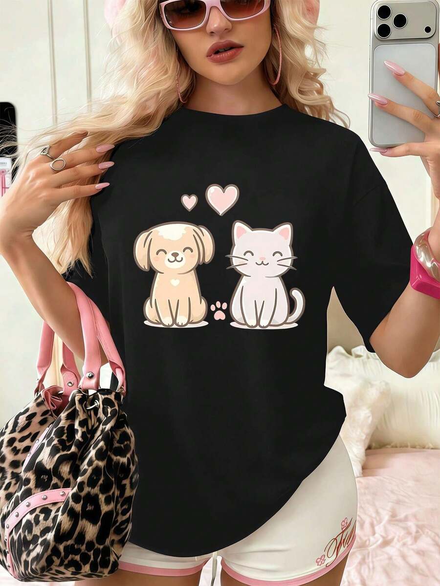 Women T-Shirts - Black - View 1