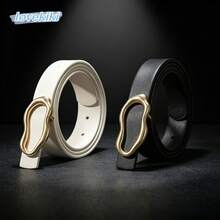 1/2/3Pcs Women PU Faux Leather Skinny Belt Set, Asymmetric Round Pin Buckle Decorative Waist Belt For Jeans Pants Dresses Daily Outfits - A - View 28