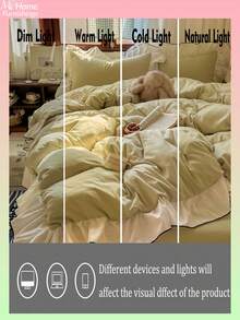 2/3pcs Light Green Craft Bedding Set, 1 Duvet Cover & 2 Pillowcases, Soft & Comfortable Home Textile, Soft & Skin-Friendly, Multiple Colors Available, Suitable For Dorm, Simple & Fashionable Home Decor, Soft & Comfortable Bedroom Bedding Set, Fashionable Set, Machine Washable, No Filling - Pastel Green - View 7