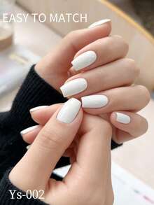 XEIJAYI 1 Bottle 10ml White Gel Nail Polish - Long-Lasting Gloss, High Saturation Shine, Durable Nail Gel, Suitable For Nail Salon DIY Women's Gift - White - View 4