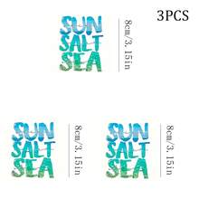 1片/2片/3片装夏日阳光与海盐热转印贴片，DIY熨烫可水洗贴纸，适用于T恤、牛仔裤、连帽衫、手提袋、枕头等。 - 多色 - 查看 11