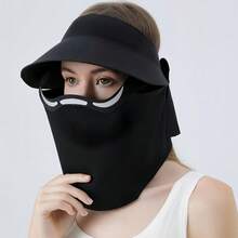 1 chiếc mũ che nắng mùa hè chống tia UV, che kín mặt, làm từ chất liệu lụa băng thoáng khí, có nam châm. - Nhiều màu - Xem 16