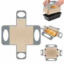 1/2pcs Reusable Silicone Baking Mat, Non-Stick Toast Baking Tray Mat And Lifter, Easy To Clean Dough Transfer Mat For Home Baking - View 7