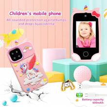 Teléfono inteligente de juguete para niños con pantalla táctil de 2.8 pulgadas, cámara dual, diseño de moda, selfie, video, dispositivo multifunción, regalo para vacaciones y cumpleaños - Multicolor - Ver 8