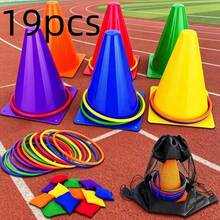 31pcs/29pcs Juego de Lanzamiento de Aros al Aire Libre, Equipo de Entrenamiento de Integración Sensorial, Juego Multijugador para Fiestas Festivas - Multicolor - Ver 9