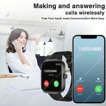 2.01" Full Screen Touch Smart Watch For Men & Women, Calling, Pedometer, Calorie Tracking, Multi-Sport Modes, Distance Tracking, Call/Message/Sedentary Reminder, Wireless Connection For Android Phones - Multicolor - View 8
