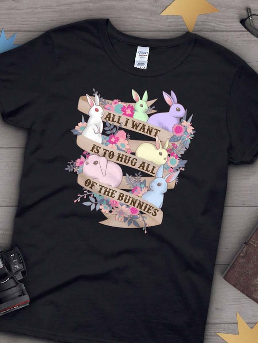 Rabbit S1Hirt, WoM1en M1en, Rabbit Lover Gift, Cute Bunny T1S1Hirt, Pet Lover hirt, Graphic T1EE, Tops, Clot1hing.