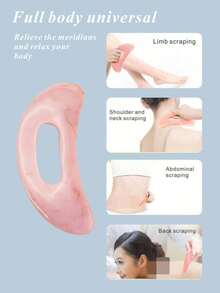1pc Resin Gua Sha Board With Scraper, Suitable For Abdomen, Back, Limbs, Full Body SPA Beauty Tool, ABS Gua Sha Board For Back And Face, Reusable Manual Muscle Relaxation, Gua Sha, Lymph Detox, Fibrosis, Back Itching, School, Back To School, Travel, Travel Essentials, Home Essentials, SPA, Massage Tool, Massage, Massager, SPA - Multiple Styles - View 2