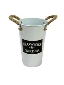 1/3/5 Stücke klassischer Metalleimer mit Griff, minimalistischer Stil, vielseitig, Umarmungseimer, geeignet für Partygeschenke, Blumen, Garten, getrocknete Blumen, Vase für frische Blumen, Blumeneimer für Heimdekoration, Blumen nicht enthalten - Weiß mit Griff - Übersicht 13