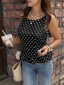 Elegante y estiloso chaleco de verano para mujer con estampados tejidos - Negro - Ver 6
