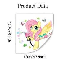 10 miếng dán xe My Little Pony. Những miếng dán thời trang này rất đa năng và trang nhã, dễ dàng bóc ra mà không để lại dấu vết. Chúng phù hợp để dán lên xe hơi, xe đạp và máy tính xách tay. - Nhiều màu - Xem 6