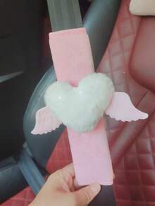 1件/2件装汽车安全带肩部保护套，带翅膀，爱心肩部保护套，柔软舒适，适合作为情人节礼物送给女朋友 - 護肩 - 查看 4