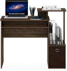 Furinno Computer For Computer - Dark Brown - View 4