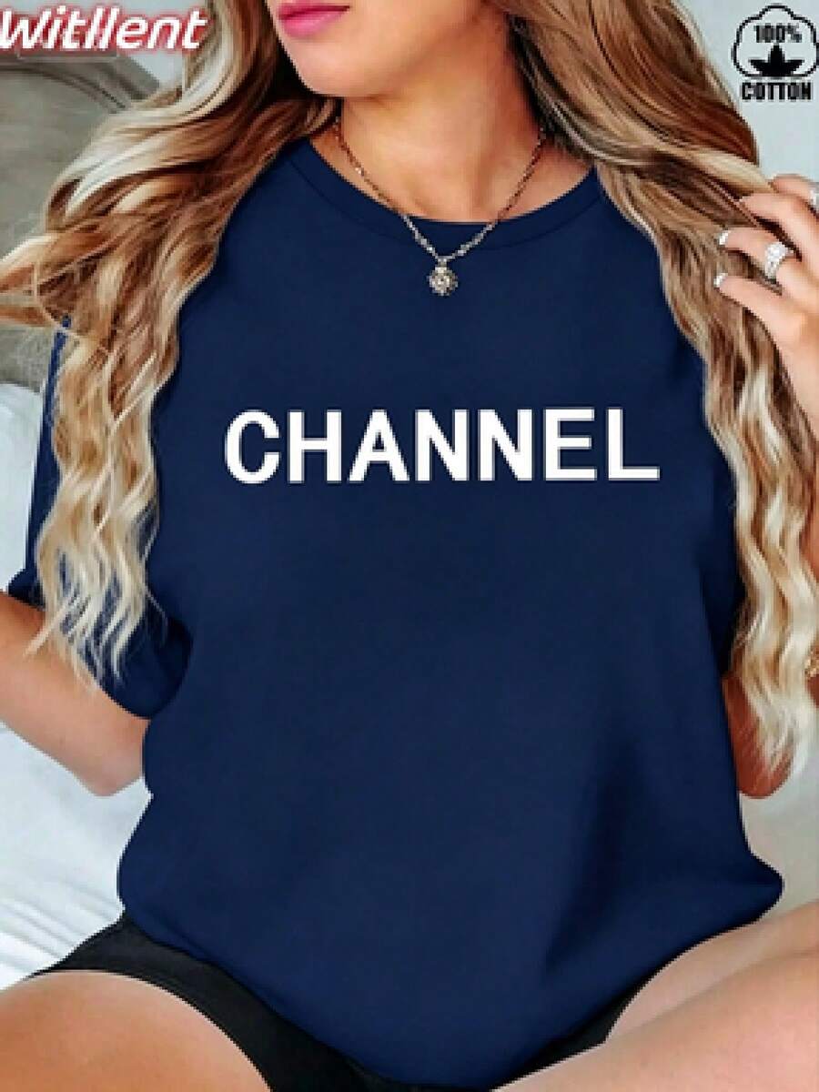 Camiseta Unisex Elegante con Estampado Tropical Ideal para Vacaciones y Fiestas de Halloween y Día de la Independencia de México - Azul Marino - Ver 1