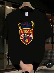 Camiseta conmemorativa para hombre 2026 - Estampado de fútbol - Diseño casual de cuello redondo - Adecuada para entrenamientos y actividades al aire libre - Prenda para los fans del evento 2026 - Lavable a máquina - Ideal para entusiastas del deporte y para uso diario. - Negro - Ver 6