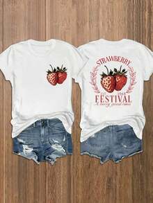 1 Pieza de Moda Casual para Hombres y Mujeres, Blusa de Manga Corta con Cuello Redondo y Estampado de Lazo Turquesa Estilo Western para Mujer, Regalo para Mamá, Blusa Versátil de Manga Corta Estilo Cowgirl Western, fácil de combinar, para uso diario, estilo urbano, ropa de vacaciones, ropa de fin de semana. - Blanco - Ver 6