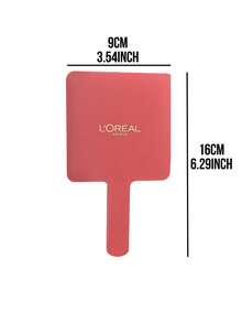 L’Oreal Paris Paris L'Oreal 紅色手持鏡 9*16cm，正方形，清晰舒適，輕巧耐用，防摔防刮，易於清潔，適合個人使用與送禮 - 彩色 - 查看 9