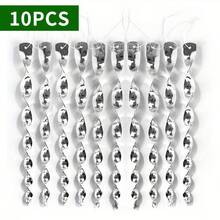 10pcs Bird Repellent Reflective Rods, Bird Repellent Rods, Reflective Strip Bird Repellent Rods, Spiral Wind Rotating Bird Repellent, Suitable For Yard And Garden Decoration, Outdoor Hanging Decor - Spiral - View 1
