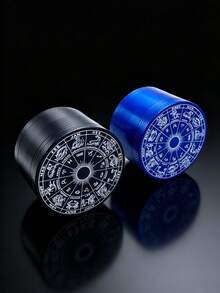 Molinillo de especias de aleación de aluminio de 4 capas con tapa magnética, patrón de constelación, molinillo portátil - Multicolor 1 - Ver 5