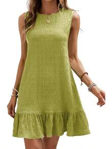 2026 Spring/Summer New Versatile Sleeveless Round Neck Dress Women's Swim Dress Beachwear - Black - View 11