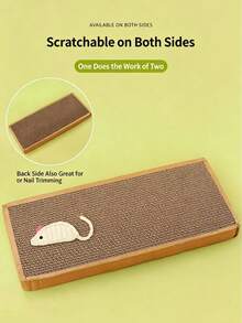 1pc Corrugated Paper Cat Scratching Board, Woven Mouse Cat Toy, Honeycomb Cardboard, Paper Toy, Daily Cat Play, Home Use, Scratch & Durable - one-size - View 4