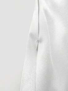 Petite Falda plisada gris de talle alto con silueta A, adelgazante y con efecto anti-exposición - Blanco - Ver 5