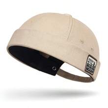 Unisex Brimless Cap; Neutral Sailor Cap; Breathable Brimless Hat; Durable Solid Color Adjustable Cap - A - View 16