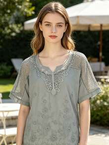 Women Tops - Green - View 3