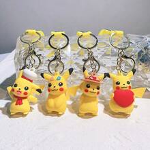 6 móc khóa Pokemon, móc khóa hình búp bê hoạt hình dễ thương dùng cho xe hơi, mặt dây chuyền túi xách, đồ trang trí hộp quà nhỏ, đồ trang trí treo điện thoại, quà sinh nhật bạn bè, móc khóa nhà, phụ kiện trang trí móc khóa silicon - Nhiều màu - Xem 5