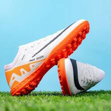 Hidkat Adult Men's Touch-Enhanced Football Shoes, Soft Sole, Enhanced Ball Control, Lightweight Design, Suitable For Artificial Turf Training And Matches - Orange - View 3
