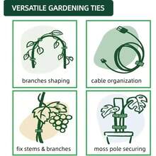 Green, Reusable, 50 Pieces, 6 Inch (Approx. 15.2 Cm) Adjustable Non-Slip Nylon Plant Ties And Straps With Hook And Loop Fasteners - Perfect For Climbing Plant Support And Christmas Wreath Tying - One Size Fits All - View 7