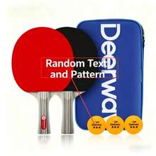 2pcs/Set Professional High Elasticity Table Tennis Racket Training Set, Including 2 Table Tennis Rackets, 1 Racket Case And 3 Table Tennis Balls, Suitable For Indoor And Outdoor Sports - Multicolor - View 11