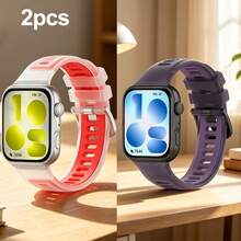 2 chiếc dây đeo đồng hồ silicon mềm Cool Summer Series tương thích với Watch Fit 5 Pro, Fit 4, Fit 3, phụ kiện vòng đeo tay đồng hồ - Nhiều màu - Xem 9
