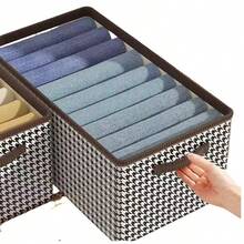 Multifunctional Bed Underbed Storage Box, With Wheels, Rectangular Canvas Flip-Top Design, European Style Bedside Clothes Storage Bin (Not Waterproof) - Multicolor - View 16