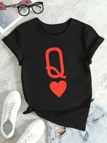 Dam-T-shirts - Svart - Visa 2