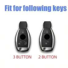 For A B C E GL S GLA GLK CLS Class AMG W204 W205 W212 W463 W176 2 3 Button Alloy Car Key Case Cover Fob - one-size - View 5