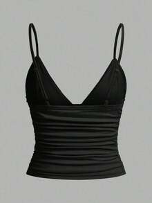 Set de 3 camisetas de mujer con lunares blancos y negros y encaje - Multicolor 4 - Ver 7
